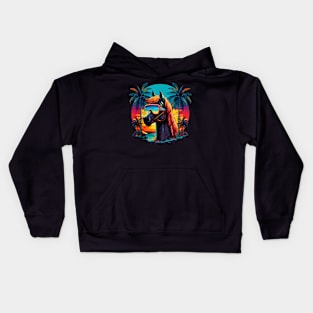 Retro Wave Thoroughbred Horse Kids Hoodie